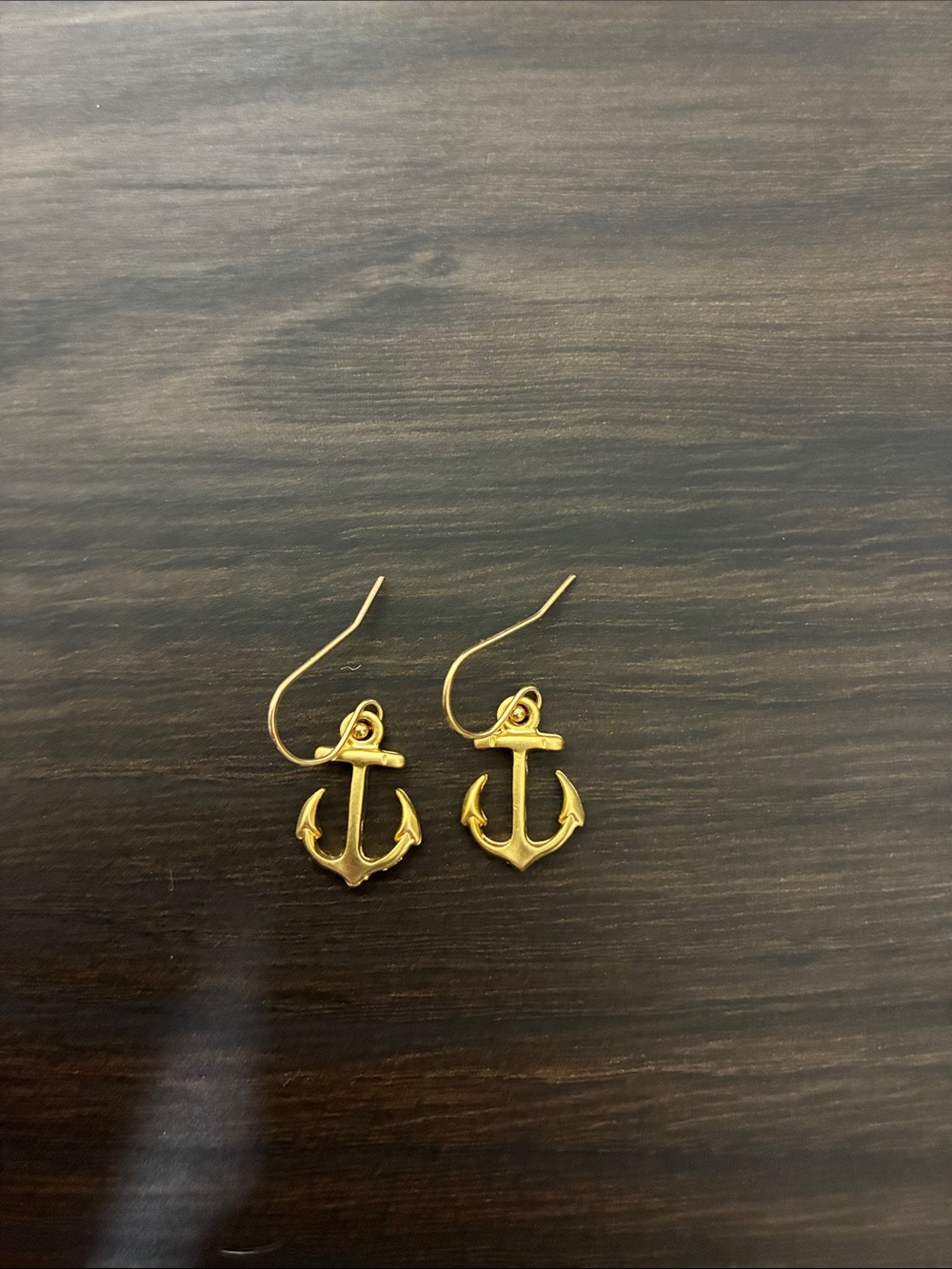 Gold Anchor Drop Earrings - Women Jewelry